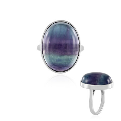 Fluorit-Silberring (MONOSONO COLLECTION)