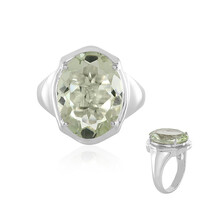 Grüner Amethyst-Silberring