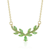 Tsavorit-Silbercollier