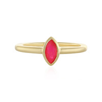 Äthiopischer Pinkfarbener Opal-Silberring