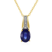 Blauer Madagaskar-Saphir-Silberhalskette
