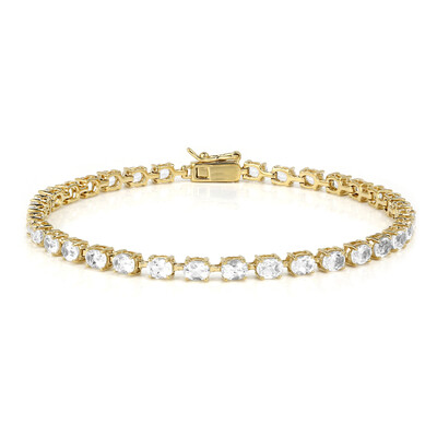 Weißer Topas-Silberarmband