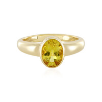 Goldener Apatit-Silberring