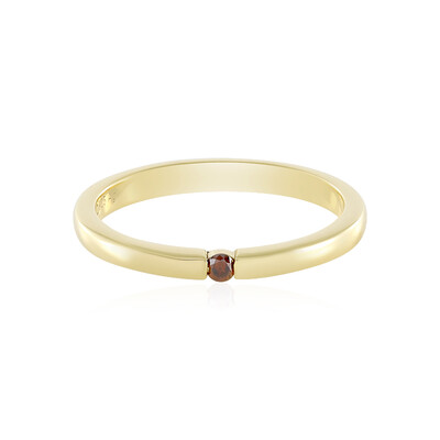 Roter I2 Brillant-Silberring