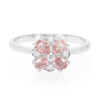 Padparadscha-Saphir-Silberring