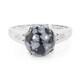 Schneeflocken-Obsidian-Silberring