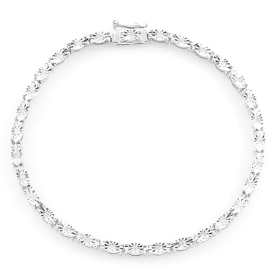 I2 (J) Diamant-Silberarmband