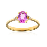Pinkfarbener Saphir-Goldring (CIRARI)