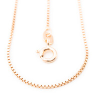 925er Silber-Veneziakette diamantiert - 50 cm - 2,5 g - rosévergoldet