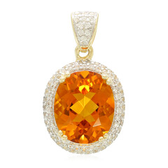 Mandarin-Citrin-Goldanhänger