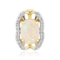 Brasilianischer Weißer Opal-Goldanhänger