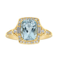 AAA-Brasilianischer Aquamarin-Goldring (CIRARI)