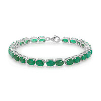 Sambia-Smaragd-Silberarmband