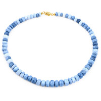 Blauer Opal-Silberhalskette