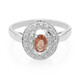Padparadscha-Saphir-Silberring