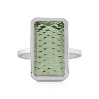 Grüner Amethyst-Silberring