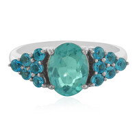 Blauer Apatit-Silberring