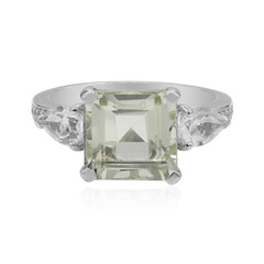 Grüner Amethyst-Silberring