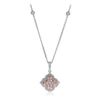 Pinkfarbener I1 Diamant-Goldhalskette (CIRARI)