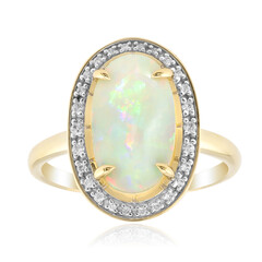 Brasilianischer Weißer Opal-Goldring