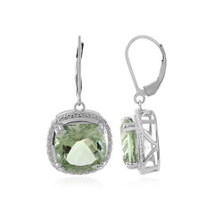 Grüner Amethyst-Silberohrringe