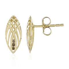 I2 Champagner-Diamant-Goldohrringe (Ornaments by de Melo)