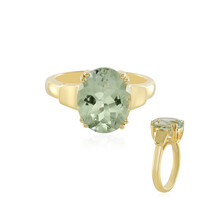Grüner Amethyst-Silberring