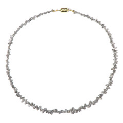 Silberfarbener Diamant-Silberhalskette (Adela Silber)