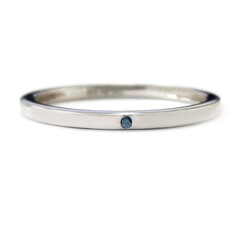 Blauer Diamant-Silberring
