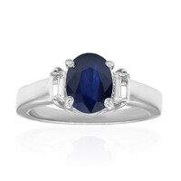 Blauer Saphir-Silberring