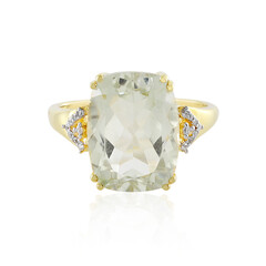 Grüner Amethyst-Silberring
