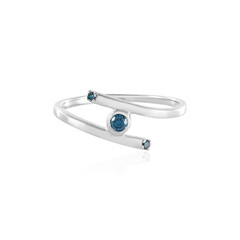 Blauer SI2 Brillant-Silberring