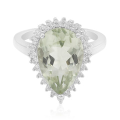 Grüner Amethyst-Silberring