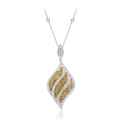 Oranger SI2 Diamant-Goldhalskette (CIRARI)