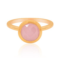 Pinkfarbene Jade-Silberring