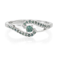 Fancy-Diamant-Silberring