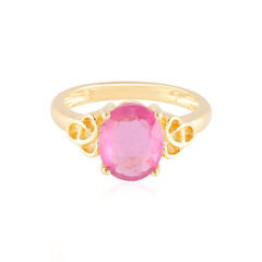 Pinkfarbener Madagaskar-Saphir-Silberring