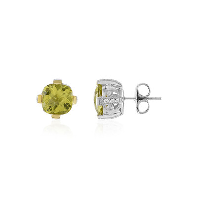 Ouro Verde-Quarz-Silberohrringe (Dallas Prince Designs)