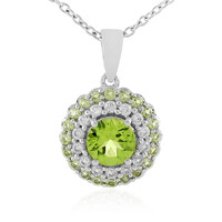 Peridot-Silberhalskette