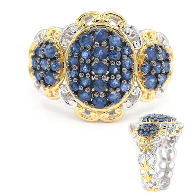 Blauer Saphir-Silberring (Gems en Vogue)