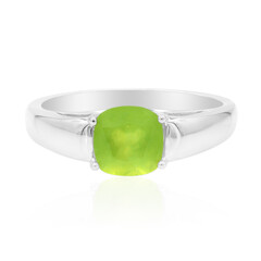 Brasilianischer Grüner Opal-Silberring