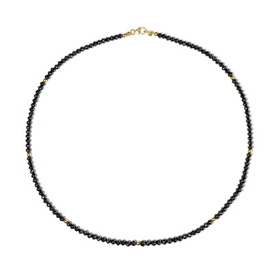 Schwarzer Diamant-Goldhalskette (Annette)