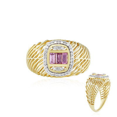 Pinkfarbener Saphir-Goldring (Ornaments by de Melo)