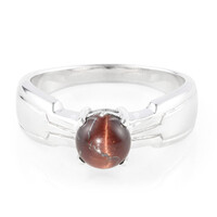 Rotes Tigerauge-Herren-Silberring