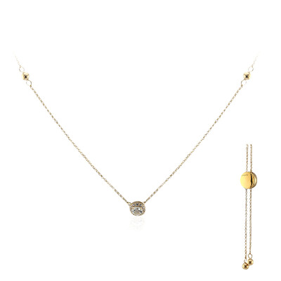 Weißer Topas-Silbercollier