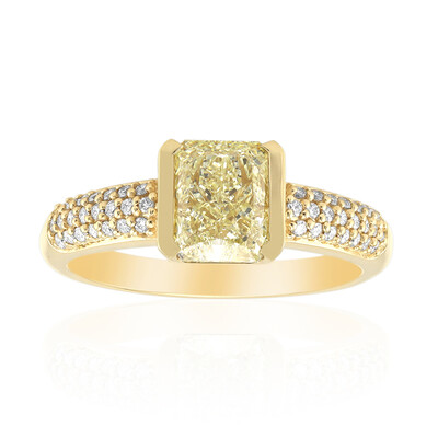 Gelber SI2 Diamant-Goldring (de Melo)