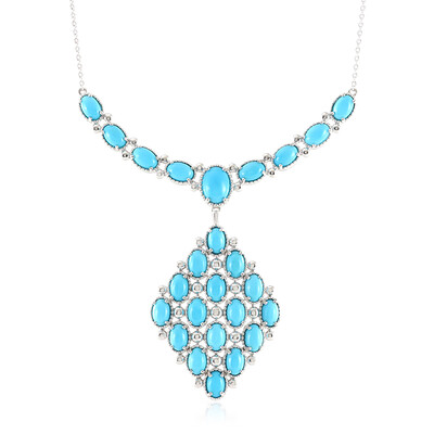 Sleeping Beauty-Türkis-Silbercollier