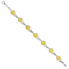 Baltischer Bernstein-Silberarmband