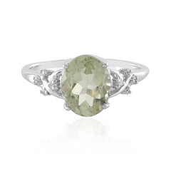 Grüner Amethyst-Silberring