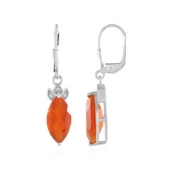 Roter Onyx-Silberohrringe